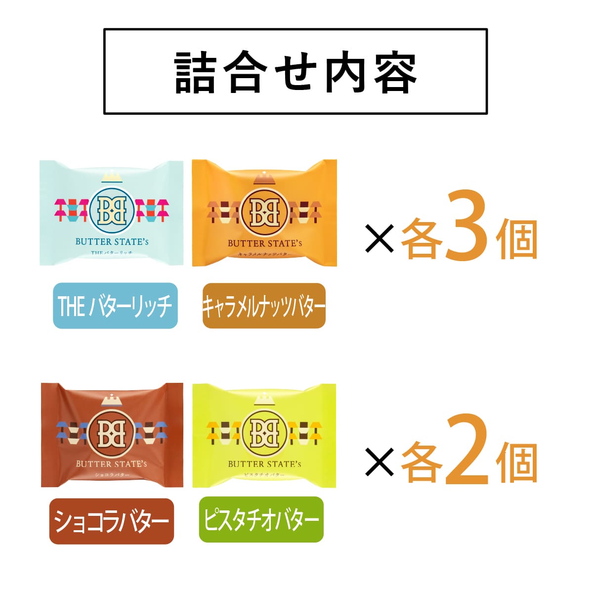 バターステイツクッキー 4種10個入
