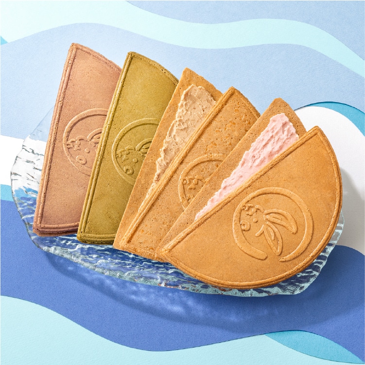 鎌倉半月 四色詰合せ＜ぴーナッツ半月・白桃半月入＞　24枚入