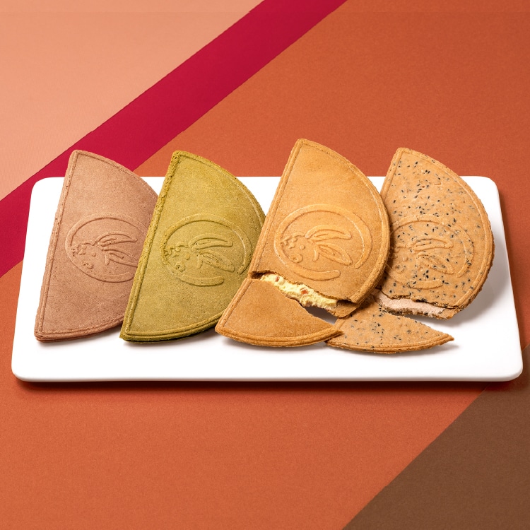 鎌倉半月四色詰合せ(りんご半月・ごま半月入)　38枚入