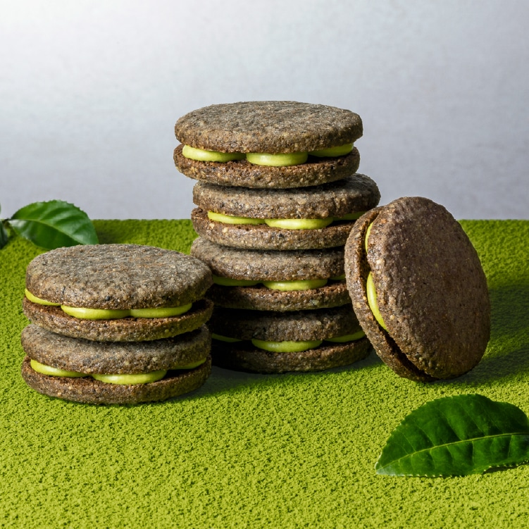 黒ごま抹茶サンド 茶の結　5個入