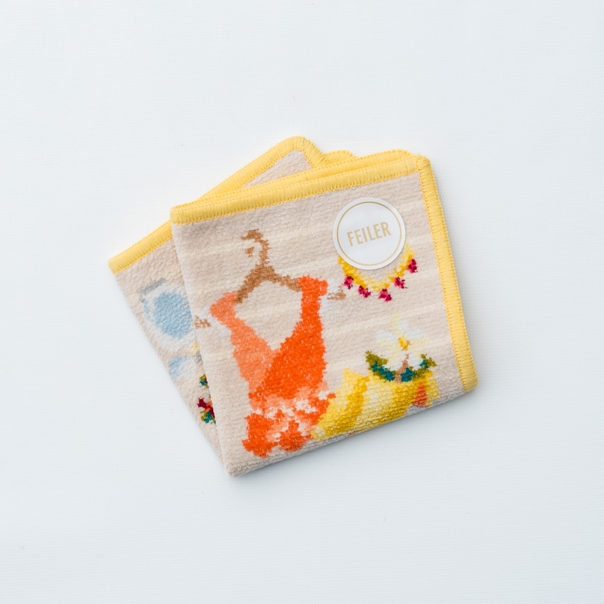 FEILER「ISETAN HANEDA SHOPPING ベージュ/イエロー」 ベージュ/イエロー