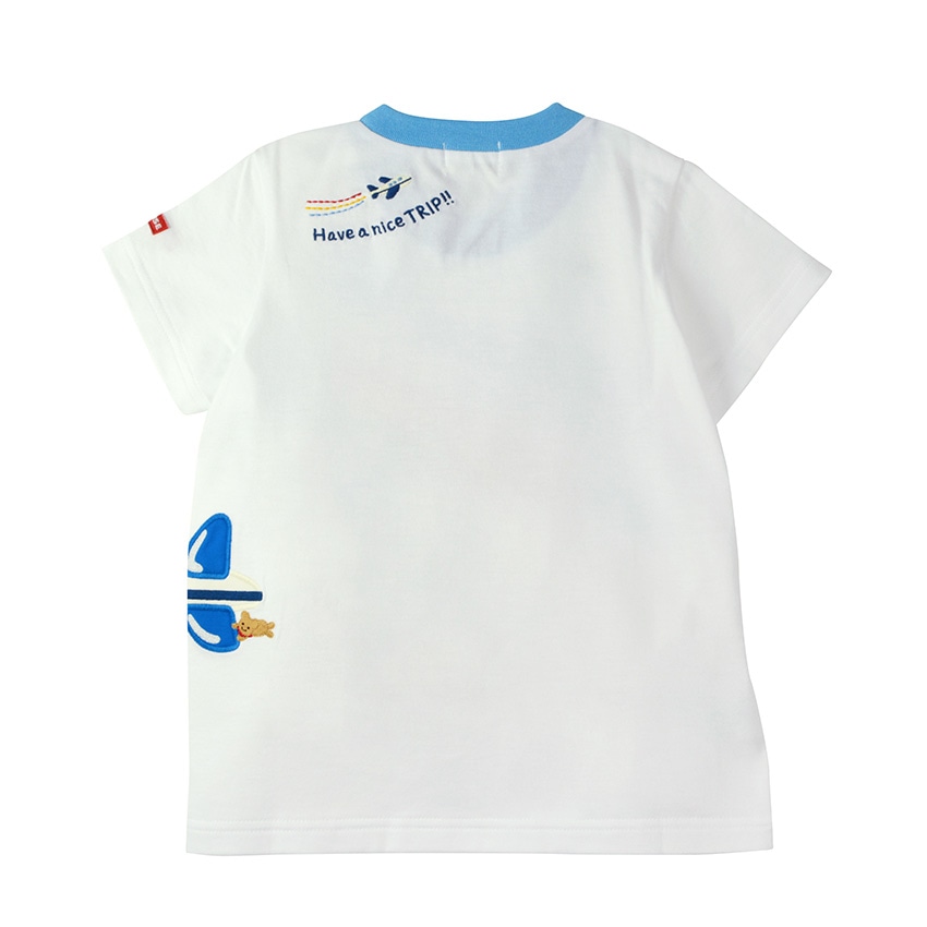 【新品】ミキハウス　mikihouse 飛行機Tシャツ　白 飛行機デザイン Tシャツ 白 90cm(90cm 白): HANEDA Shopping