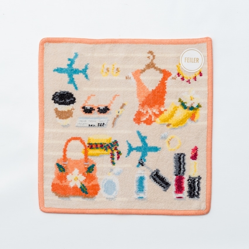 FEILER「ISETAN HANEDA SHOPPING ベージュ/アプリコット」 ベージュ/アプリコット