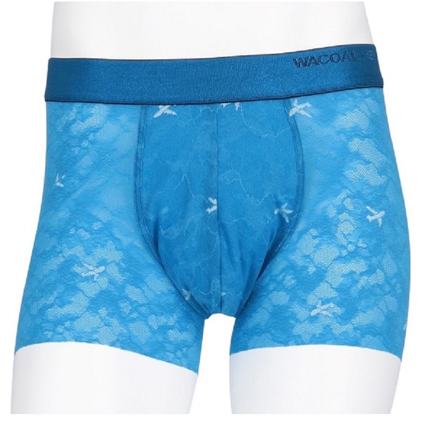 WACOAL MEN×ISETAN HANEDA STORE レースボクサー「ボクサーパンツ（前閉じ）青 Mサイズ」