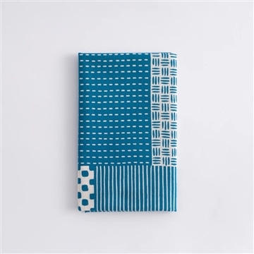 切り継ぎ小紋 青