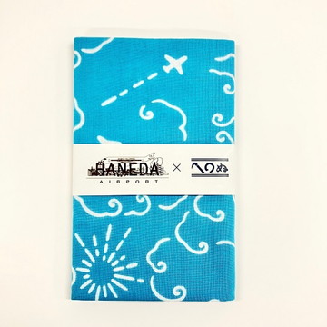 かまわぬ「飛行機と雲唐草てぬぐい」