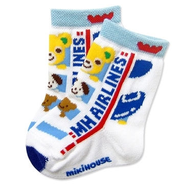 飛行機デザイン ソックス　13-15cm