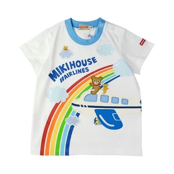 飛行機デザイン Ｔシャツ　白　100cm