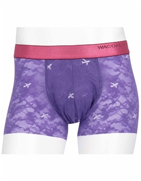 WACOAL MEN×HANEDA レースボクサー「ボクサーパンツ（前閉じ）パープル Lサイズ」