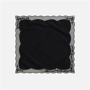 オーガンジーハンカチーフ　ブラック