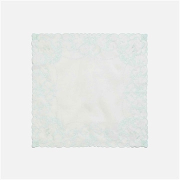 刺繍ハンカチーフ　グリーン