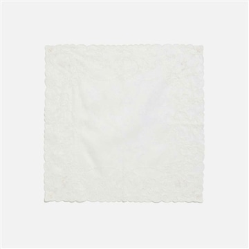 刺繍ハンカチーフ　ホワイト