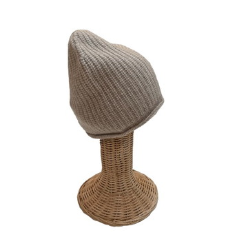 モンゴル100％カシミア ハット　オーガニックウォームグレー/1000番