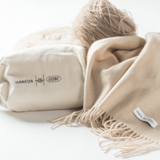 HANEDA X GOBI オリジナルストール(厚手) オーガニックベージュ/02番