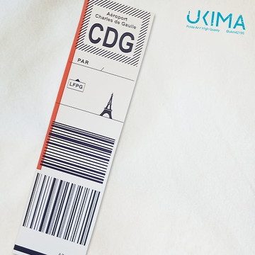 エアラインバゲージクレームタグステッカー「シャルルドゴール」