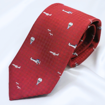 HNDオリジナルネクタイ<クレスト/赤>
