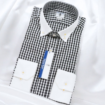 HNDオリジナルシャツ<衿シルエット刺繍/黒L>