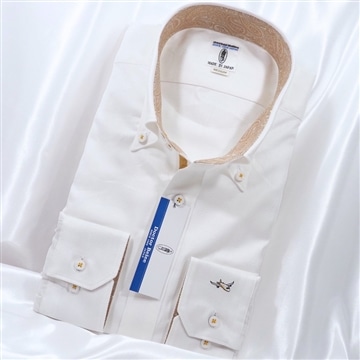 HNDオリジナル長袖シャツ(日本製)<エアライナー刺繍/白LL>