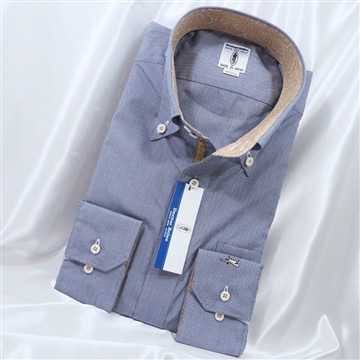 HNDオリジナル長袖シャツ(日本製)<エアライナー刺繍/グレーM>