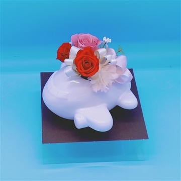 飛行機プリザーブドフラワー（ピンク系）