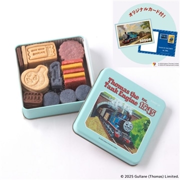 【カード付】『きかんしゃトーマス』クッキー缶　39枚入