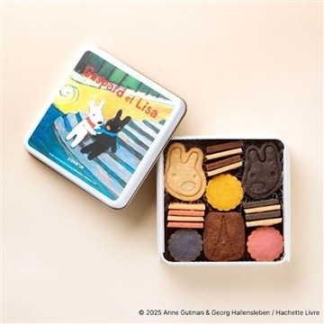 『リサとガスパール』クッキー缶　36枚入