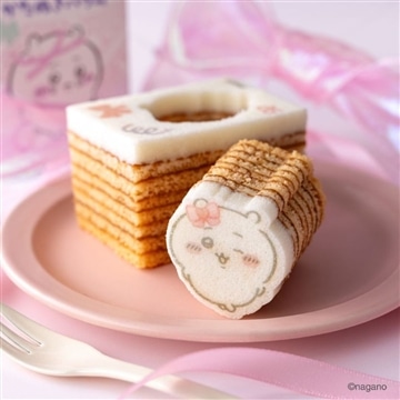 ちいかわかたぬきバウム リボン・ちいかわ（いちご）