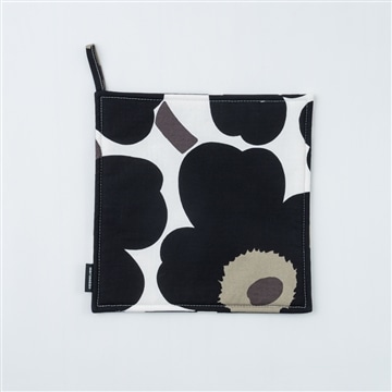 Pieni Unikko ポットホルダー (ホワイト×ブラック)