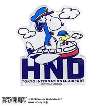 SNOOPY「羽田限定アクリルマグネット(飛行機)」