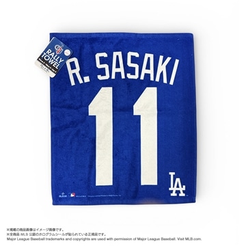 MLB公式】25 ドジャース 佐々木朗希 ラリータオル｜ドジャース｜羽田