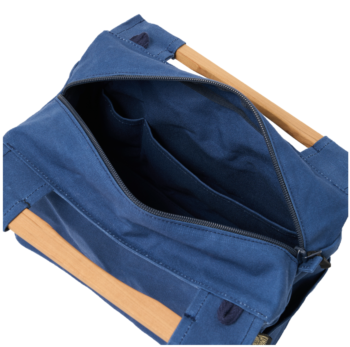 桜岡持ちファスナーバッグ インディゴ インディゴ