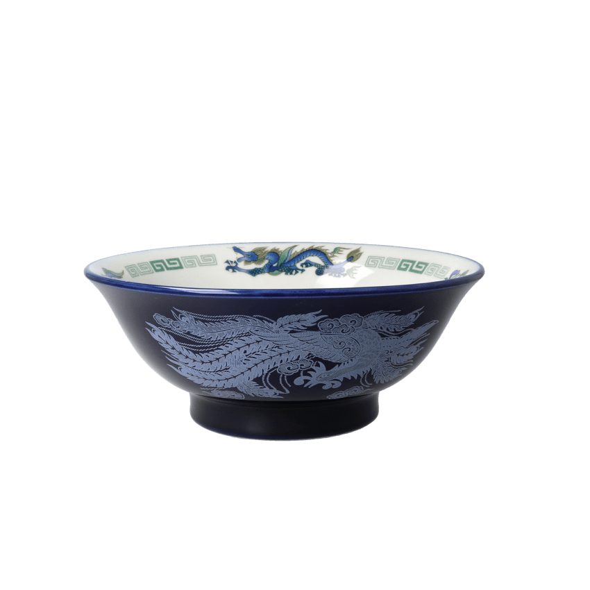 ルリ反り高台6.5寸 ラーメン丼 龍雷紋