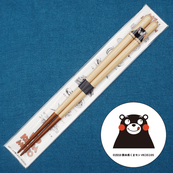 箸先漆太箸 上半身くまモン　 23.5cm