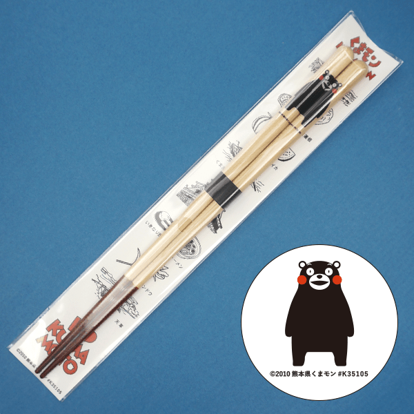 箸先漆太箸 直立くまモン　23.5cm