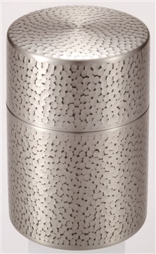 新光金属　純銅錫被仕上げ 鎚目茶筒(大)