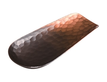 新光金属　純銅赤銅仕上げ 鎚目茶箕