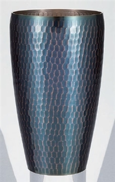 新光金属　純銅青被仕上げ 鎚目S型ﾀﾝﾌﾞﾗｰ(大) 550ml