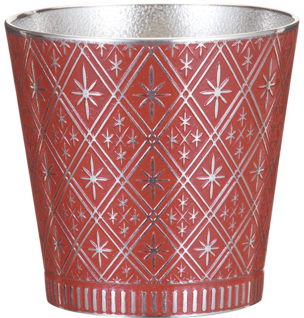 大阪錫器 タンブラー　群星　赤