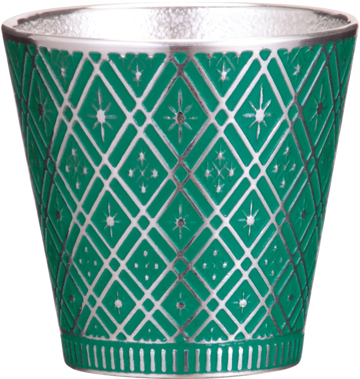 大阪錫器 ぐい呑　群星　緑