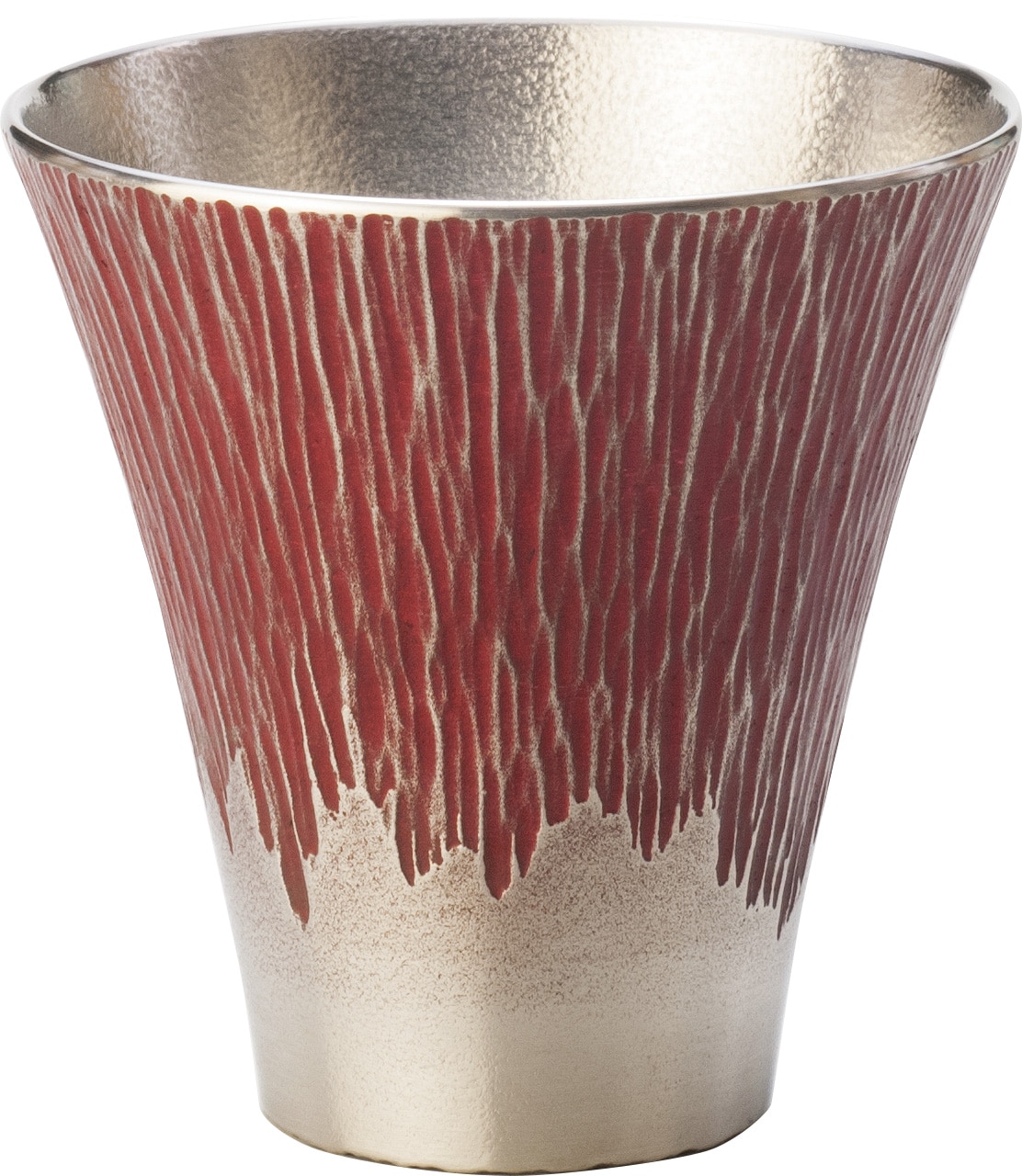 大阪錫器 　タンブラー　富士山（小）朱