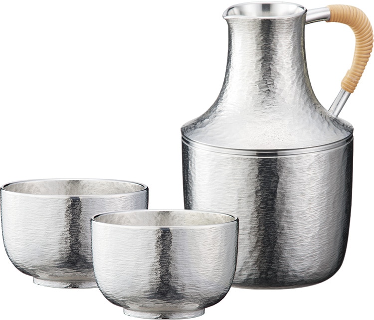 大阪錫器 　酒器セット弥生