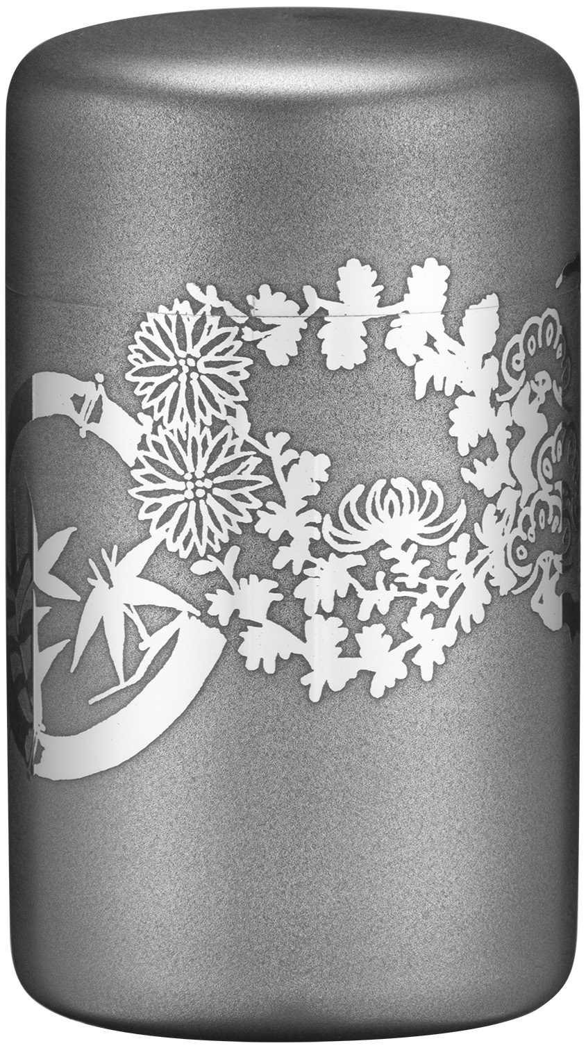 大阪錫器 　茶壷　花丸