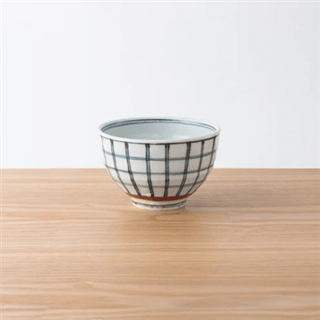 飯碗 古染格子