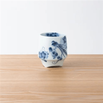 香酒盃L 古染鳥紋