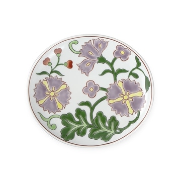 源右衛門窯　赤絵更紗唐花紋(No.3)　皿