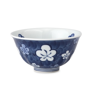 源右衛門窯　古染風梅づくし 飯碗