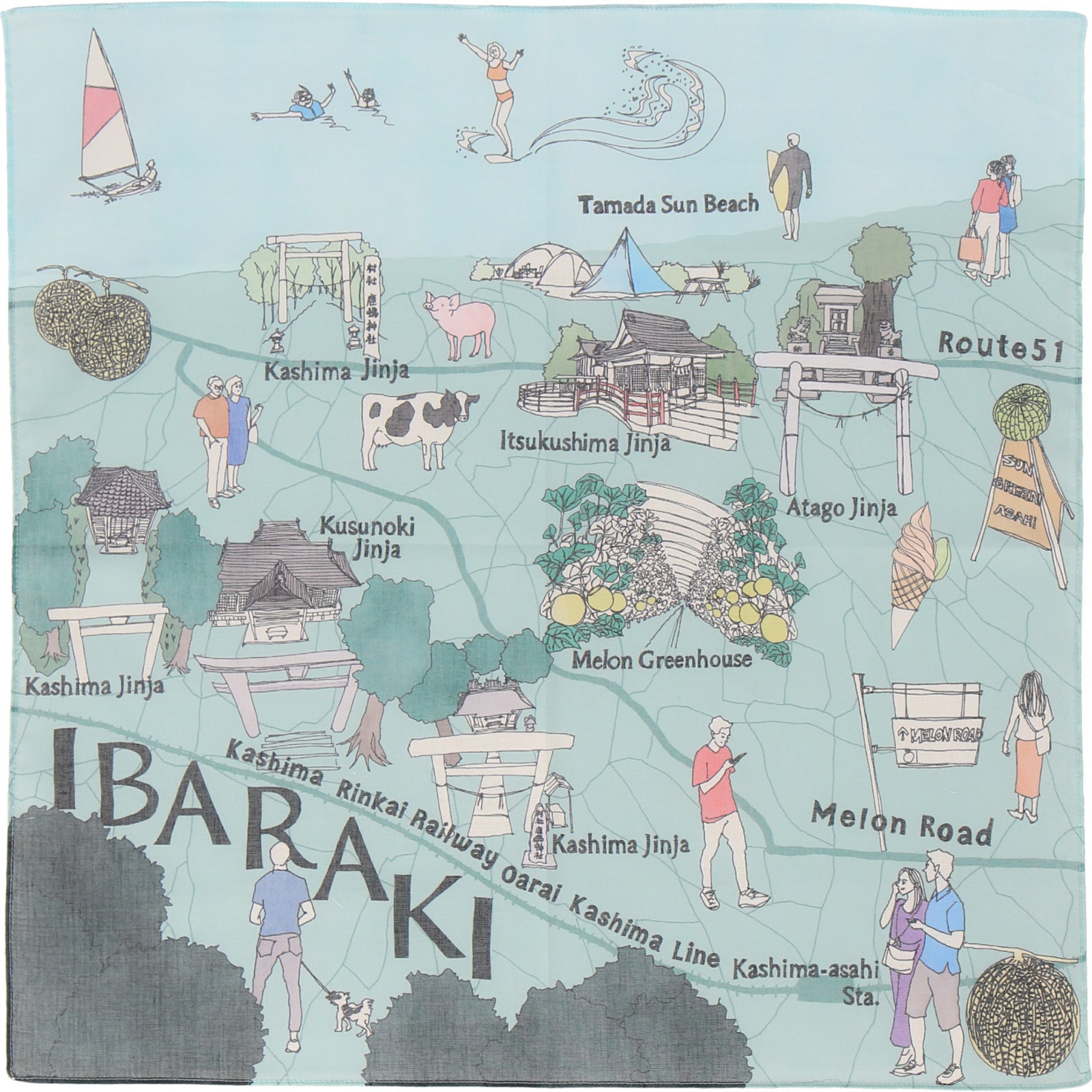 川辺　47 ﾊﾝｶﾁ ｲﾊﾞﾗｷ ﾒﾛﾝ