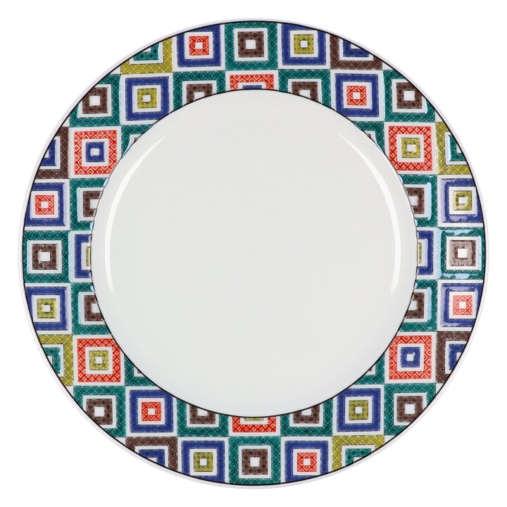 九谷焼 青郊窯　KUTANI DESSERT PLATE 石畳