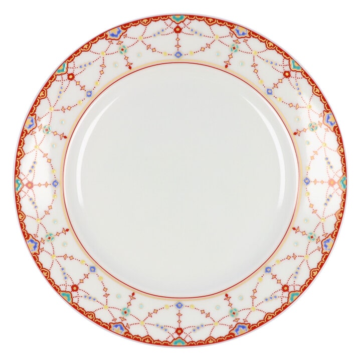 九谷焼 青郊窯　KUTANI DESSERT PLATE 瓔珞文