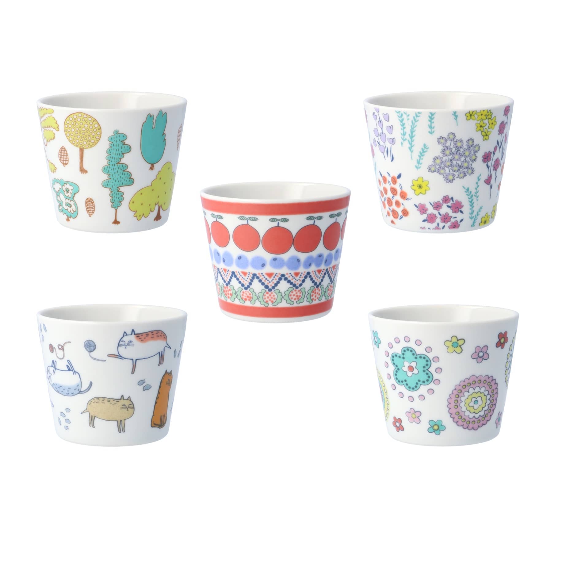 九谷焼 ハレクタニ　蕎麦猪口５客揃